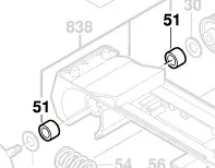 Bague métal fritté pour ponceuse GBS 75 AE BOSCH